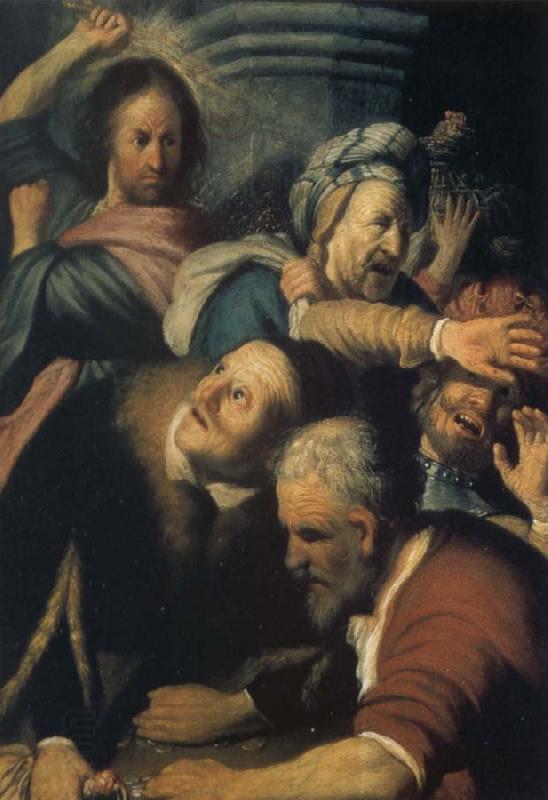 REMBRANDT Harmenszoon van Rijn Christ Driving the Money Changers from the Temple oil painting picture